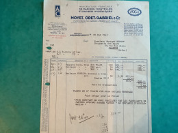 38/ Fact Manufacture De Papiers Dentelles Et Hygienique .moyet Odet Gabriel Et Cie Grenoble 1941 - Straßenhandel Und Kleingewerbe