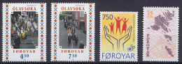 Féroé - 334/35 ** Europa + 336 ** Déclaration Droits De L'Homme + 337 ** Carte Des Féroé 1998 - Färöer Inseln