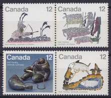Canada - 646/49 ** Chasses Des Inuits 1977 - Expéditions Arctiques