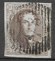 OBP10 Met 4 Randen En Gebuur, Met Balkstempel P84 Mouscron (zie Scans) - 1858-1862 Médaillons (9/12)