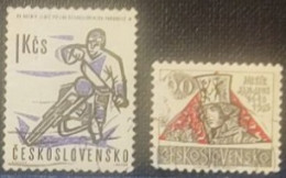 CECOSLOVACCHIA  1963-65 MOTOCICLISMO-FEDERAZIONE INTERNAZIONALE LAVORATORI - Used Stamps