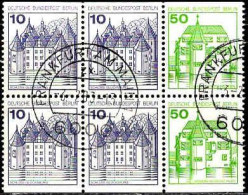 Berlin Poste Obl Yv:496b-574b Châteaux (TB Cachet Rond) Ensemble De 6 Timbres - Castles