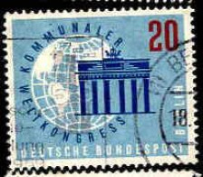 Berlin Poste Obl Yv:168 Mi:189 Kommulaler Weltkongress (Beau Cachet Rond) (Thème) - Monuments
