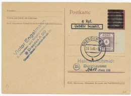 Gebühr Bezahlt, Dresden Nach Burghausen 1946 - Lettres & Documents