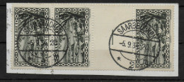 Saargebiet: MiNr. 109 ZS 4, Gestempelt Saarbrücken 1934 - Used Stamps