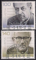 2010  Schweiz   Mi. 2174-5 FD-used   100. Geburtstage Von Rolf Liebermann Und Heinrich Sutermeister - Oblitérés