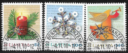 2010  Schweiz   Mi. 2183-5  FD-used   Weihnachten - Used Stamps
