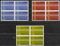 Portugal Sc# 1094-1096 MNH Block/4 1971 Europa - Unused Stamps