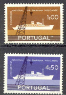 Portugal Sc# 838-839 MH 1958 Cargo Ship & Crane - Ungebraucht