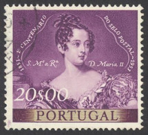 Portugal Sc# 791 Used 1953 20e Queen Maria II - Oblitérés