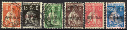 Portugal Sc# 490-495 Used (b) 1929 10c Overprint Ceres - Usado