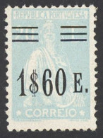 Portugal Sc# 489 MH 1928-1929 1.60e On 20e Overprint Ceres - Unused Stamps