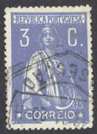 Portugal Sc# 237 Used Perf 15X14 1921 3c Ultra Ceres - Oblitérés