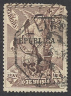 Portugal Sc# 203 Used 1911 75r Overprint Vasco De Gama Issue - Used Stamps