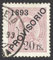 Portugal Sc# 91 Used 1893 20r On 25r Overprint King Luiz - Usado