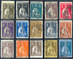 Portugal Sc# 207-223 (no 217, 219) Used 1912-1920 Ceres - Oblitérés