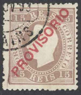 Portugal Sc# 86 Used 1893 15r Overprint King Luiz - Gebruikt