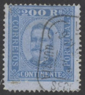 Portugal Sc# 77 Used 1893 200r King Carlos - Usati