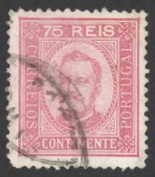 Portugal Sc# 73 Used 1893 75r King Carlos - Gebruikt