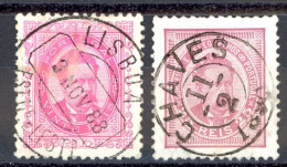 Portugal Sc# 64, 66 Used 1887 King Luiz - Oblitérés