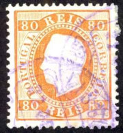 Portugal Sc# 44 Used 1870-1884 80r King Luiz - Usati