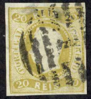 Portugal Sc# 19 Used (2 Pinholes, Thin) 1866-1867 20r King Luiz - Usati