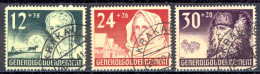 Poland Occupation Sc# NB5-NB7 Used 1940 Semi-Postals - Gouvernement Général