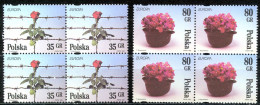 Poland Sc# 3234-3235 MNH Block/4 1995 Europa - Unused Stamps