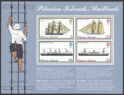 Pitcairn Islands Sc# 150a MNH Souvenir Sheet 1975 Mailboats - Pitcairn Islands