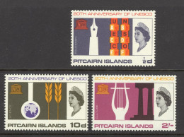 Pitcairn Islands Sc# 64-66 MNH 1966 World Health Organization Headquarters - Islas De Pitcairn