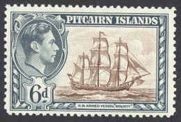 Pitcairn Islands Sc# 6 MH (a) 1940-1951 6p H.M. Armed Vessel Bounty - Pitcairn Islands