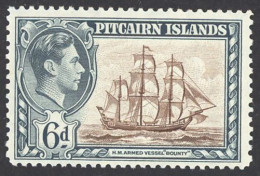 Pitcairn Islands Sc# 6 MH (a) 1940-1951 6p H.M. Armed Vessel Bounty - Pitcairn