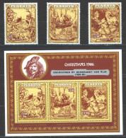 Penrhyn Island Sc# 346-349 MNH 1986 Christmas - Penrhyn