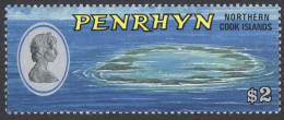 Penrhyn Island Sc# 62 MNH 1974-1975 $2 Aerial View Of Penrhyn Atoll - Penrhyn