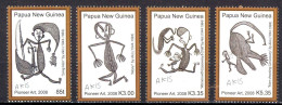 Papua New Guinea Sc# 1313-1316 MNH 2008 Art By Timothy Akis - Papouasie-Nouvelle-Guinée