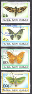 Papua New Guinea Sc# 846-849 Used 1994 Moths - Papua New Guinea