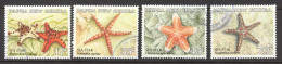 Papua New Guinea Sc# 682-685 Used 1987 Starfish - Papouasie-Nouvelle-Guinée