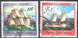 Papua New Guinea Sc# 665-, 676 SG# 545, 556 Used 1987 Ships - Papouasie-Nouvelle-Guinée