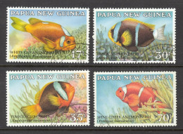 Papua New Guinea Sc# 659-662 Used 1987 Fish - Papouasie-Nouvelle-Guinée