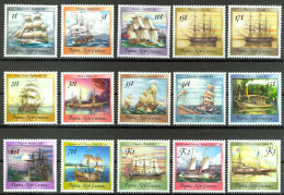 Papua New Guinea Sc# 663-676A MNH 1987-1988 Ships - Papua New Guinea