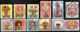 Papua New Guinea Sc# 446-457 MH 1977-1978 Headdresses - Papouasie-Nouvelle-Guinée