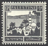 Palestine Sc# 84 MH 1942 £1 Tiberias & Sea Of Galilee - Palestine