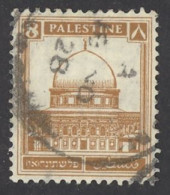 Palestine Sc# 71 Used 1927-1942 8m Yellow Brown Dome Of The Rock - Palestine