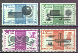 Pakistan Sc# 163-166 MNH 1962 Sports - Pakistan