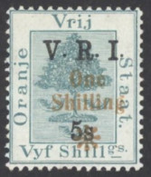 Orange River Colony Sc# 60 MH (b) 1902 1sh On 5sh On 5sh Orange Tree - Orange Free State (1868-1909)