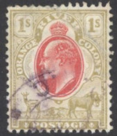 Orange River Colony Sc# 68 Used 1903-1904 1sh King Edward VII - Oranje Vrijstaat (1868-1909)