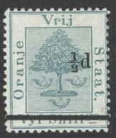 Orange River Colony Sc# 22 MH (a) 1882 ½p On 5sh Orange Tree - Orange Free State (1868-1909)