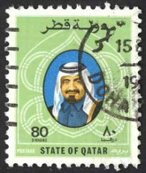 Qatar Sc# 520D Used (a) 1977 80d Multi Sheik Khalifa - Qatar