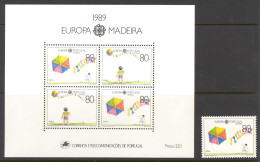 Portugal Madeira Sc# 129-130 MNH 1989 80e Children's Toys - Madeira