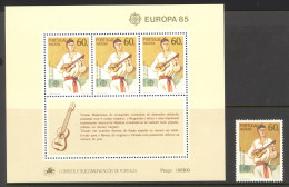 Portugal Madeira Sc# 101-101a MNH 1985 60e Europa - Music - Madeira